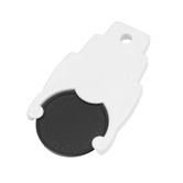 Designer-Chiphalter mit Chip, schwarz - Werbeartikel