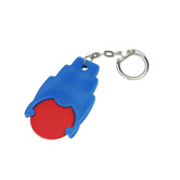 Designer-Chiphalter mit Chip, rot - Werbeartikel