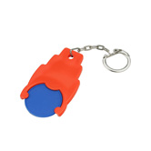 Designer-Chiphalter mit Chip, blau - Werbeartikel