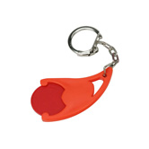 Designer-Chiphalter mit Chip, rot - Werbeartikel