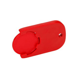 Chiphalter mit Chip, rot - Werbeartikel