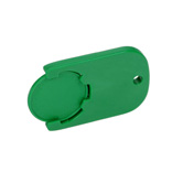 Chiphalter mit Chip, gr�n - Werbeartikel