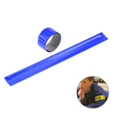 Sicherheits-Klackarmband, blau-transparent - Werbeartikel