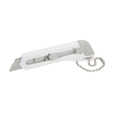 Mini-Papiermesser, wei� - Werbeartikel