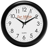 Wanduhr, schwarz - Werbeartikel