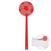 Mini-Fliegenklatsche FU�BALL, rot - Werbeartikel