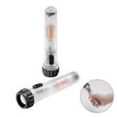 Sch�ttel-Taschenlampe 1 LED wei�, gefrostet glasklar - Werbearti