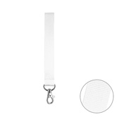Kurz-Lanyard, wei� - Werbeartikel