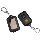 Solar-Taschenlampe 3 LED wei�, schwarz - Werbeartikel