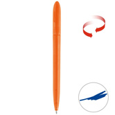 Kappen-Drehkugelschreiber, orange-transparent - Werbeartikel