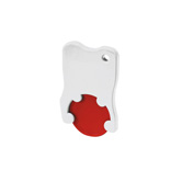 Chiphalter Zahnform, rot - Werbeartikel
