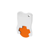 Chiphalter Zahnform, orange - Werbeartikel