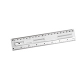 Lineal-Set 5-teilig, wei� - Werbeartikel