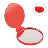 Taschenspiegel, rot-transparent - Werbeartikel
