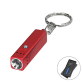 Taschenlampe 1 LED wei�, rot - Werbeartikel