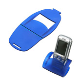 Handyhalter, blau-transparent - Werbeartikel