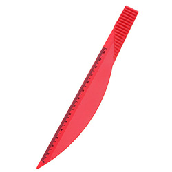 Brief�ffner mit Lineal 14,5 cm, rot - Werbeartikel