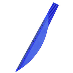 Brief�ffner mit Lineal 14,5 cm, blau - Werbeartikel