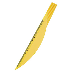 Brief�ffner mit Lineal 14,5 cm, gelb - Werbeartikel