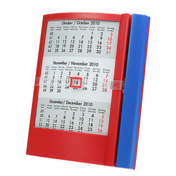 Exklusiver Tischkalender, rot - Werbeartikel