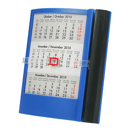 Exklusiver Tischkalender, blau - Werbeartikel
