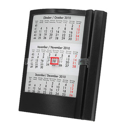 Exklusiver Tischkalender, schwarz - Werbeartikel
