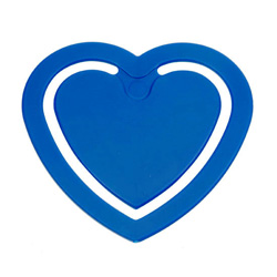 Zettelklammer Herzform mini, blau - Werbeartikel