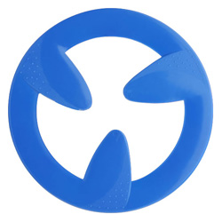 Designer Flugscheibe Bumerang, blau - Werbeartikel