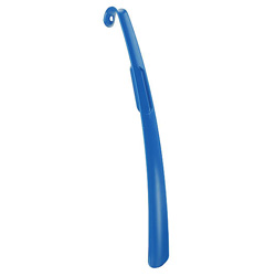 Schuhl�ffel extra-lang, blau - Werbeartikel