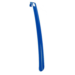 Schuhl�ffel lang, blau - Werbeartikel