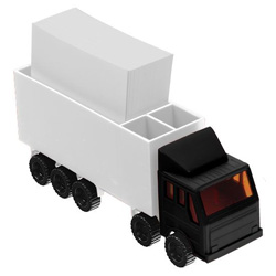 Zettelspeicher in LKW-Form, schwarz - Werbeartikel