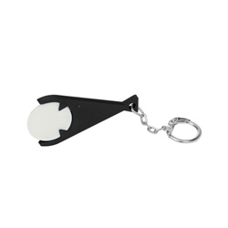 Designer-Chiphalter PIRANHA mit Chip, wei� - Werbeartikel