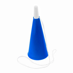 Fan-Horn, blau - Werbeartikel