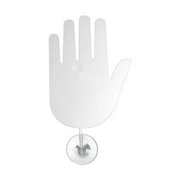Winkehand, wei� - Werbeartikel
