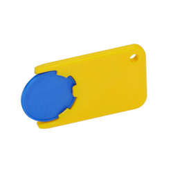 Chiphalter mit Chip, blau - Werbeartikel