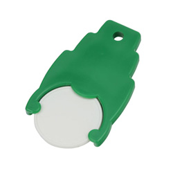 Designer-Chiphalter mit Chip, wei� - Werbeartikel