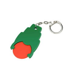 Designer-Chiphalter mit Chip, orange - Werbeartikel