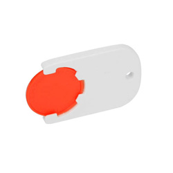 Chiphalter mit Chip, orange - Werbeartikel