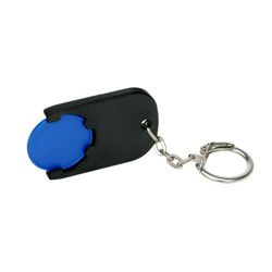 Chiphalter mit Chip, blau - Werbeartikel