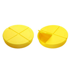 Pillendose, gelb - Werbeartikel