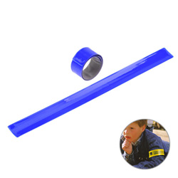 Sicherheits-Klackarmband, blau-transparent - Werbeartikel