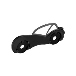 Designer-Chiphalter SPORTWAGEN, schwarz - Werbeartikel