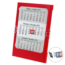 Tisch- und Wandkalender, rot - Werbeartikel