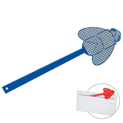 Mini-Fliegenklatsche, blau - Werbeartikel