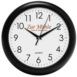 Wanduhr, schwarz - Werbeartikel