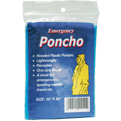 Regen-Poncho f�r Erwachsene, blau - Werbeartikel