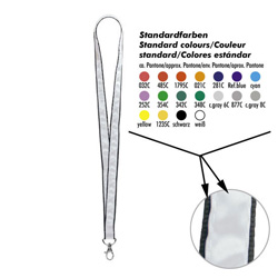 Schl�sselband Lanyard, wei� - Werbeartikel