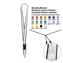 Schl�sselband Lanyard, wei� - Werbeartikel