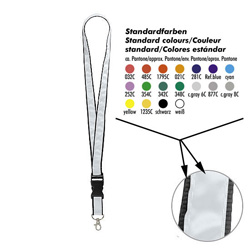 Schl�sselband Lanyard, schwarz - Werbeartikel