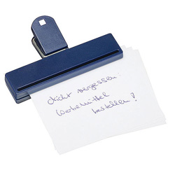 Zettelklammer, blau - Werbeartikel